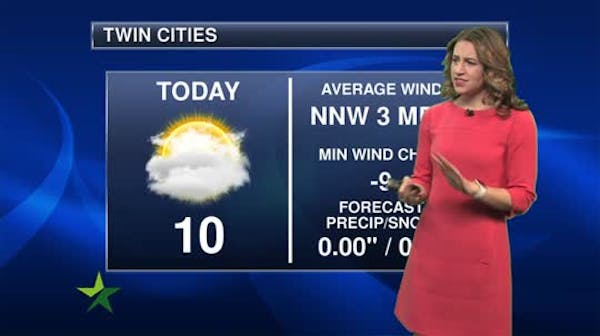 Morning forecast: Warming to about 10 above