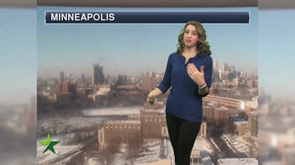 Afternoon forecast: Not as cold; high around 20