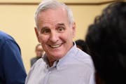 Governor Mark Dayton celebrated his 70th birthday with his staff in the State Capitol.