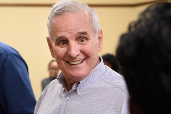 Gov. Mark Dayton celebrated his 70th birthday with his staff in the State Capitol on Thursday.