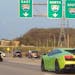 This photo taken April 23 by a motorist showed some of the high-end sports cars during their questionable cruise along Interstate 394.