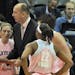 Assistant coach Jim Petersen talked to Lynx players during a timeout in a recent game. Basketball has always been a part of his life, from St. Louis P