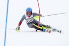 Elliott Boman of Northfield skis his second run Wednesday. (ANTHONY SOUFFLE - anthony.souffle@startribune.com)