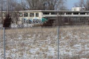 Taggers have gotten to one of the few remaining buildings on the TCAAP site, which may become a welcome center that tells the story of the area's hist