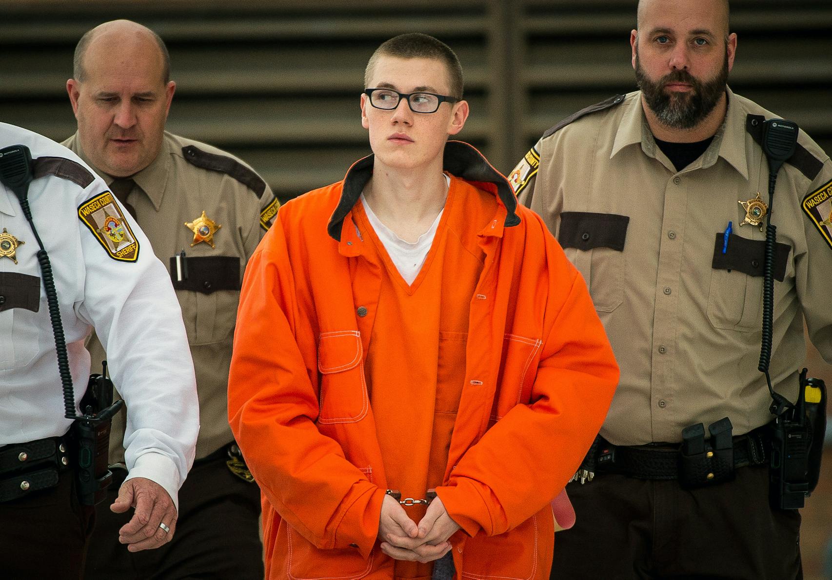 LaDue at a Waseca County court appearance in January 2016 while officials sought a treatment facility for him.