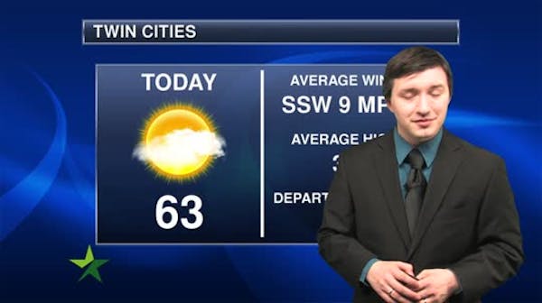 Afternoon forecast: Mostly sunny, topping out at 60