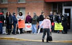 By 5:00 p.m. over one hundred people were in line at Sartell City Hall hoping to attend Tom Emmer's 7:00 p.m. town hall meeting in the City Council ro