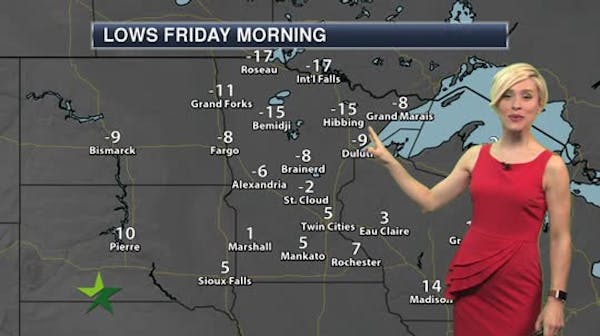 Evening forecast: Low of 3; even colder Friday