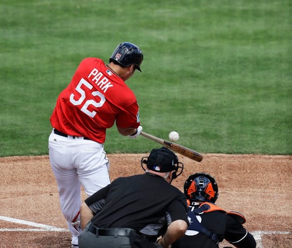 ByungHo Park hit his second home run of the spring in Monday's 9-6 Twins victory over Miami.