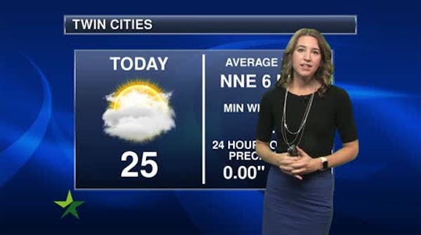 Morning forecast: Cold, with snow possible Sunday