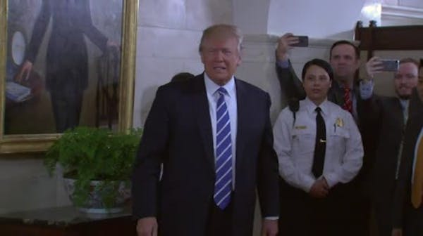 Trump surprises first White House tour visitors
