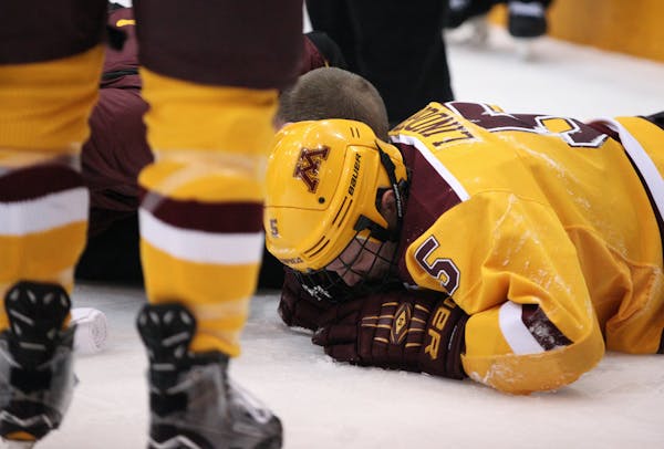 Gophers defenseman Ryan Lindgren will miss the rest of the season and have surgery to repair a lower-leg injury.