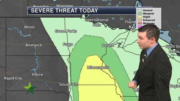 Afternoon forecast: Gusty winds, possible tornado this evening