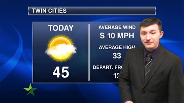 Afternoon forecast: Partly sunny, mid-40s