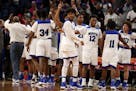 Minneapolis North Community High School players celebrated the win.