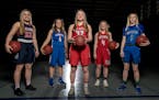 The Star Tribune All-Metro first team in girls' basketball: Tori Andrew, Orono; RaeAnnah Johnson, St. Michael-Albertville; Gabi Haack, Elk River, Temi