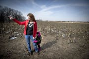 Dory Smith, a farmer, looked over the land at the center of the Metropolitan Council dispute, Thursday, March 16, 2017 in Oak Grove, MN. The Met Counc