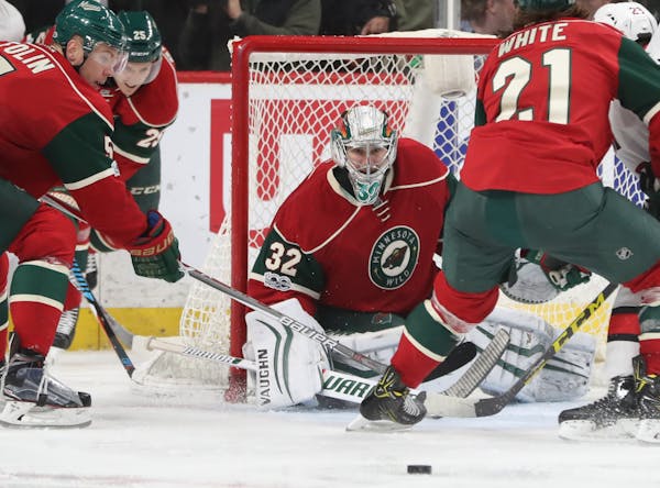 Wild goalie and Minnesota native Alex Stalock fended off the Senators’ Jean-Gabriel Pageau and gave up only one goal on 19 shots.