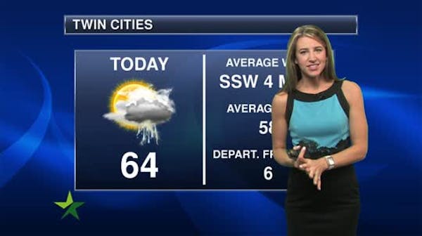 Morning forecast: Cloudy, with occasional rain
