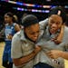 Minnesota Lynx guards Renee Montgomery, left, and Jia Perkins celebrated after Game 4 of the WNBA finals last season.