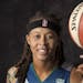Guard Seimone Augustus during Minnesota Lynx media day at Mayo Clinic Square Monday May 1, 2017 in Minneapolis, MN.