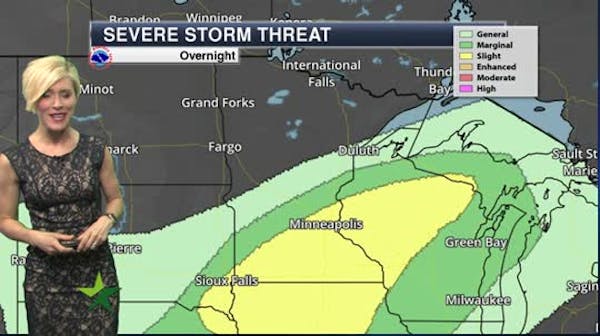 Overnight forecast: Possible stormy conditions