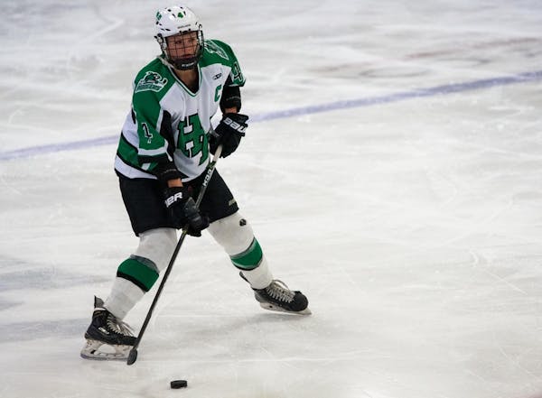Hill-Murray’s Taylor Wemple had planned on wearing North Dakota green as well; now she is headed to St. Cloud State.