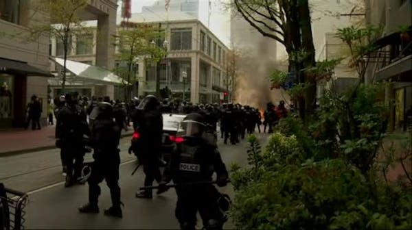 'Riot' erupts in Portland, Ore., May Day protest