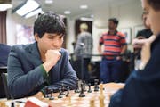Grandmaster Wesley So, 23, of Minnetonka, Minn., the #2 ranked chess player in the world, contemplates his move in his game against Daniel Naroditsky 