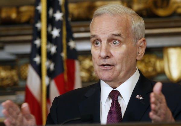 Gov. Mark Dayton discussed pending legislation on Friday. By that time, he had issued several vetoes and was threatening more.