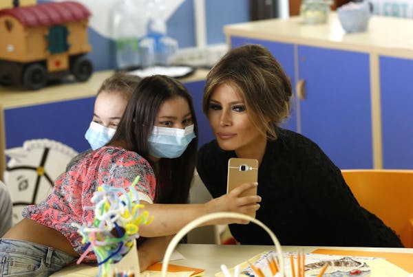 Melania Trump visits Rome children's hospital