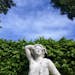 Statue of Bacchus at Sissinghurst Garden and Manor in Kent, England.