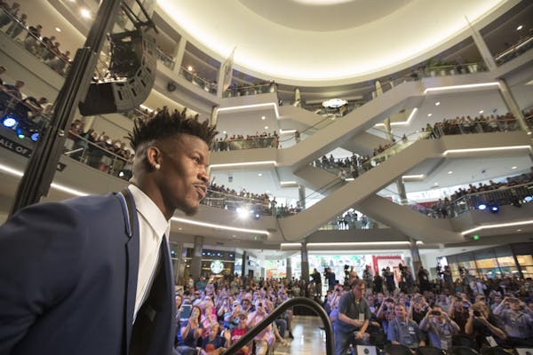 The Minnesota Timberwolves introduced Jimmy Butler at the Mall of America Thursday, June 29, 2017 in Bloomington MN.