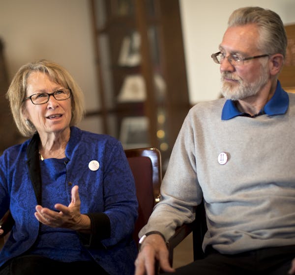 Patty and Jerry Wetterling spoke to reporters in October 2016 at St. Mark's Episcopal Cathedral in Minneapolis.