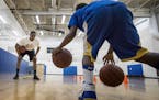 Kristian Baker, 10, trained during a private lesson with former Gophers point guard Al Nolen at the Davis Community Center in Golden Valley.