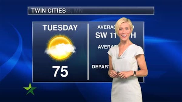 Evening forecast: Partly cloudy, low in 50s