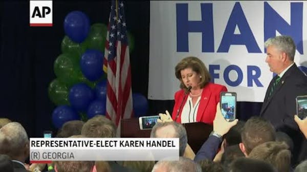 Republican Handel thanks Trump after Georgia win