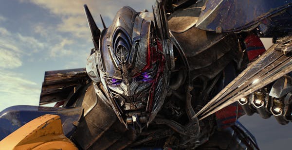 Optimus Prime in a scene from "Transformers: The Last Knight."