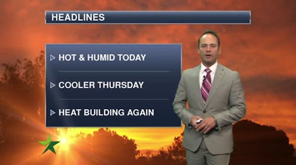 Morning forecast: Humid again, high in mid-80s