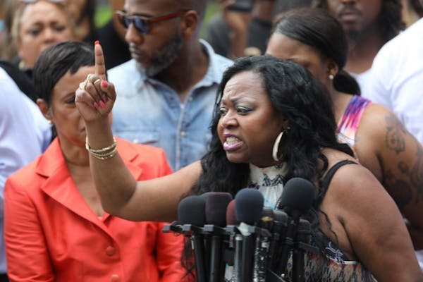 Valerie Castile, mother of Philando Castile, speaks with passion about her reaction to a not guity verdict for Officer Jeronimo Yanez at the Ramsey Co