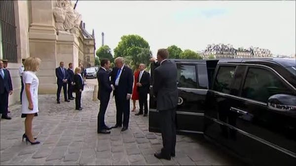Trump and First Lady arrive In Paris