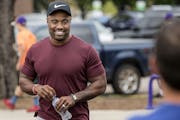 Everson Griffen had plenty of reasons to smile upon arrival at Vikings training camp in Mankato. A guarantee of $34 million over for years will do tha