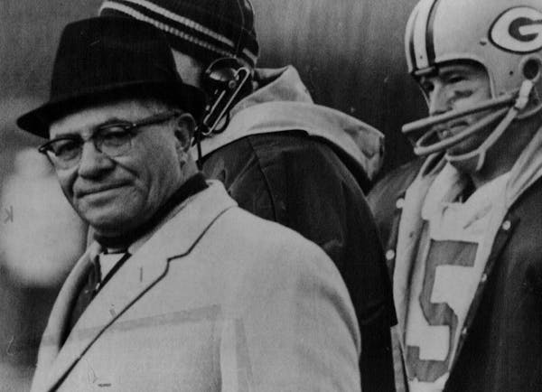 Packers' coach Vince Lombardi during a game in December 1964.