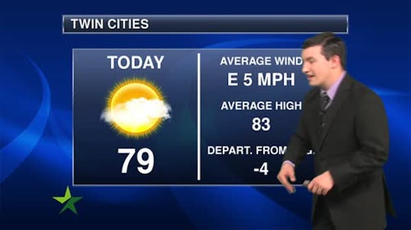Afternoon forecast: Partly sunny and comfortable, high of 80
