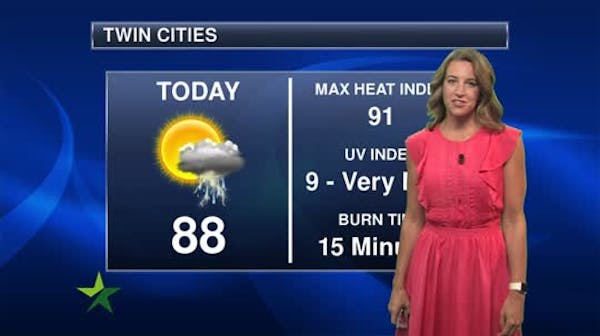 Afternoon forecast: Hot, with storm likely