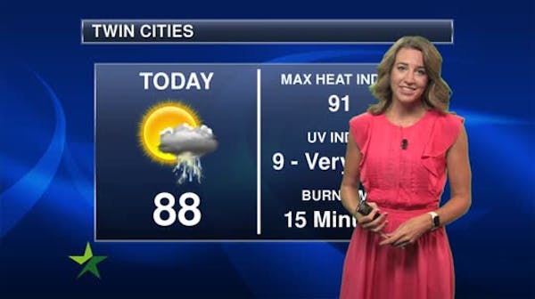 Morning forecast: Hot, with storm likely