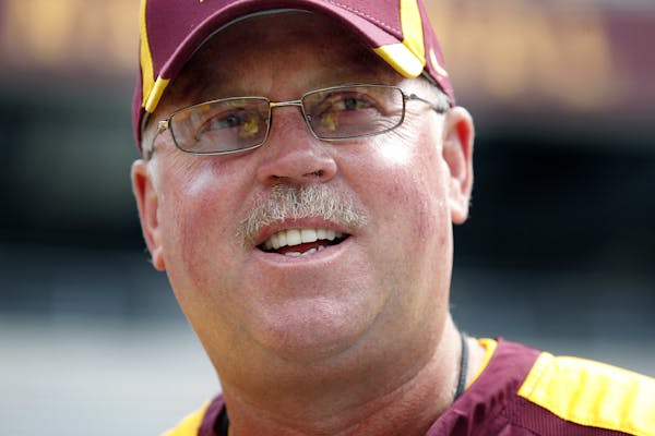 Jerry Kill in 2011, as Gophers coach. Minnesota and Rutgers are not scheduled to play this season. (Star Tribune file photo)