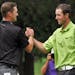 Ryan Peterson, right, is one of 17-first-time State Open winners since 2000. He beat Cameron White, left, by a shot in 2012 at Bunker Hills.