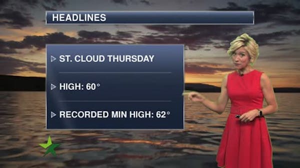 Evening forecast: Low of 54; breezy, cool and a little rainy