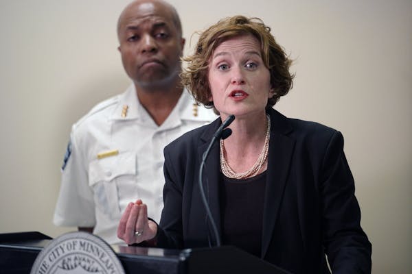 Minneapolis Mayor Betsy Hodges and Assistant Police Chief Medaria Arradondo address developments in the shooting death of Justine Damond at City Hall 